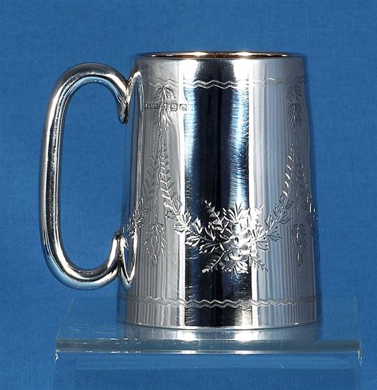 A George V silver christening mug, by Asprey & Co Ltd, Height 90mm Weight 3.8oz/120grms